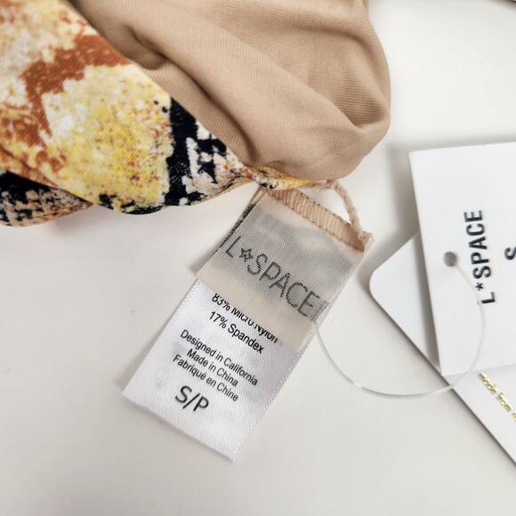 L*Space Lee Lee Bikini Top in Snake Print Size Small NWT - Picture 4 of 4